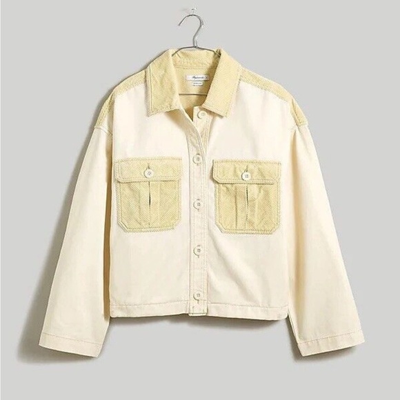 Madewell Chino Boxy Shirt-Jacket New Size S Small - Picture 10 of 10